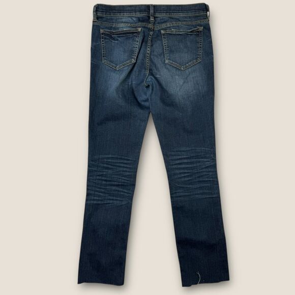 J.Crew Reid Slim Straight Distressed Raw Hem Jeans Women's Size 29 - Picture 7 of 8